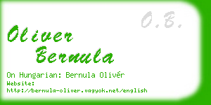 oliver bernula business card